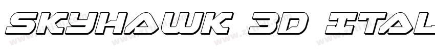 Skyhawk 3D Italic字体转换